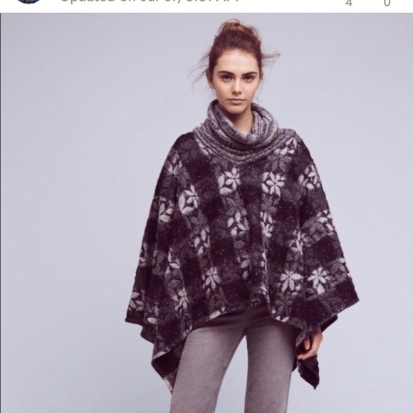 Anthropologie Accessories - ☀️ Anthropologie Reversible Wintertide Poncho